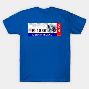 Liberty Island Vehicle Parking Pass - Statue of Liberty T-Shirt